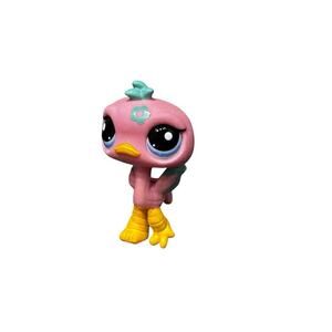 OSTRICH #2349 - Littlest Pet Shop - Hasbro LPS Pink Blue Flower Authentic